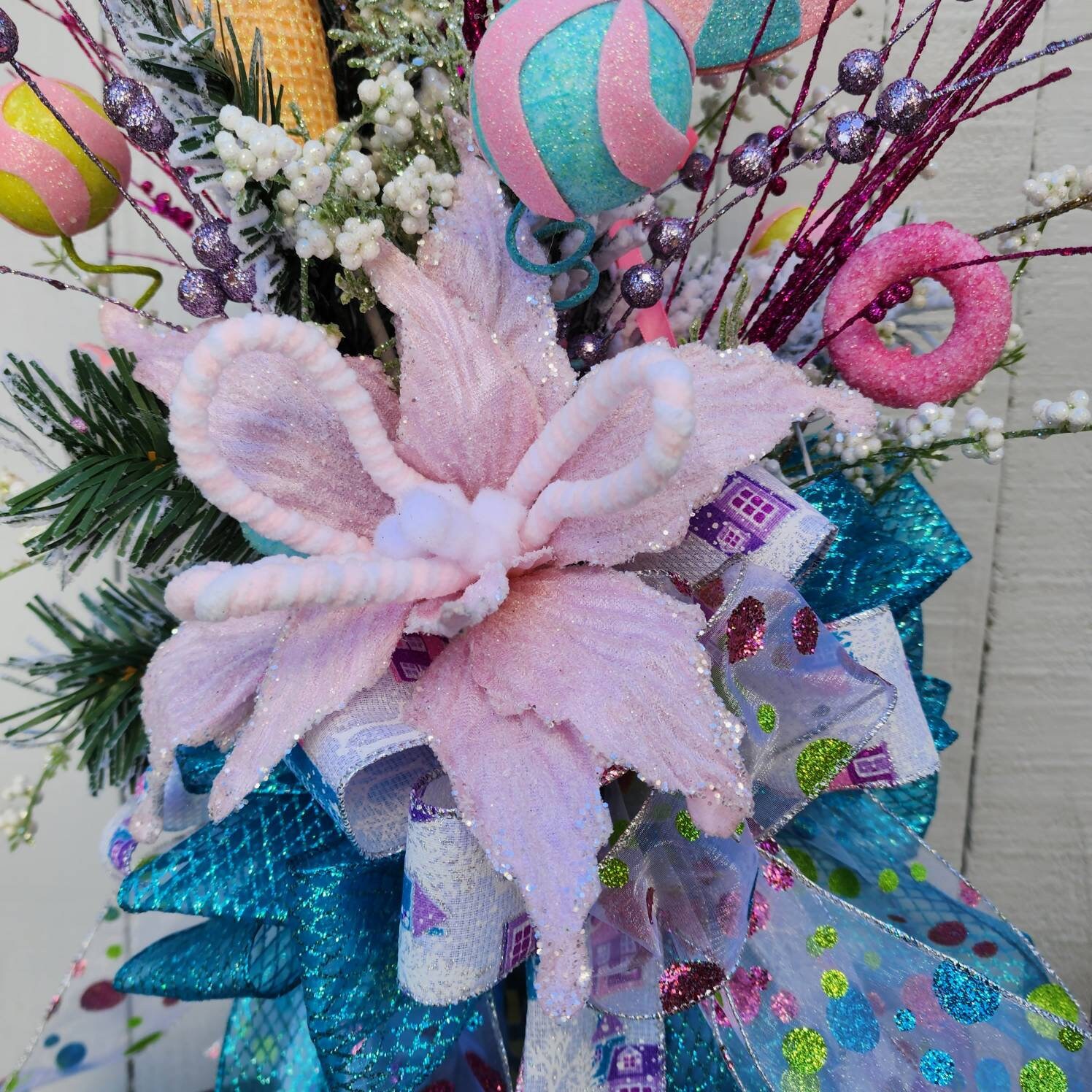 Whimsical Candy Land Tree Topper - 360 View for a Festive Touch - Etsy