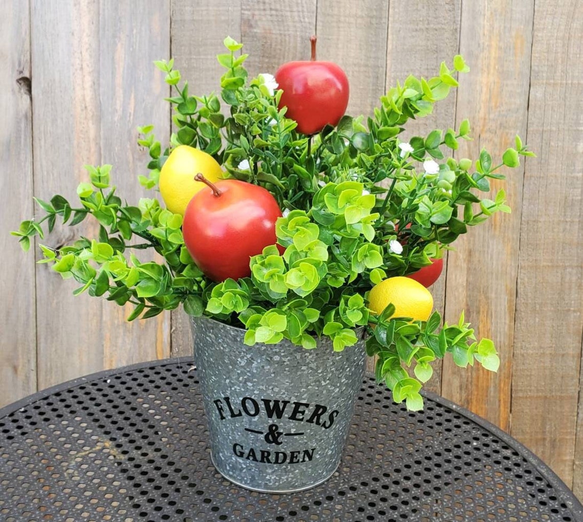 Lemon and Apple Centerpiece for Dining Room Table Fruit Etsy
