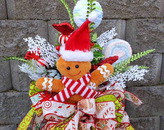 Christmas Gingerbread Man Tree Topper Sweet Gingerbread Topper Fun