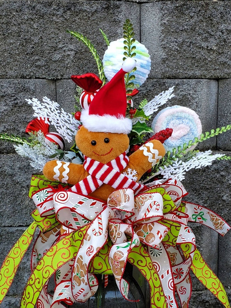 Christmas Gingerbread Man Tree Topper Sweet Gingerbread Etsy