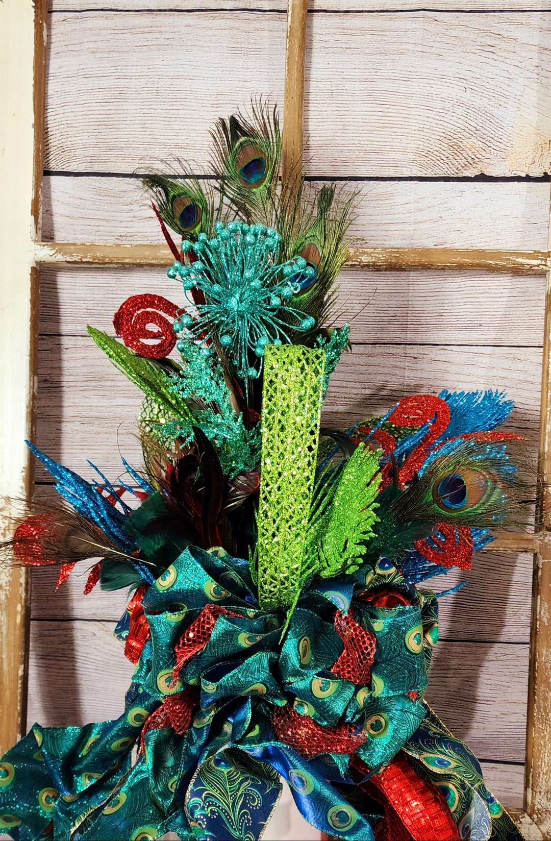 Peacock Christmas Tree Topper 360 Degrees View Peacock Etsy