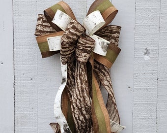 Camouflage Wreath Bow~ Masuline Wreath Bow ~ Country Lantern Bow