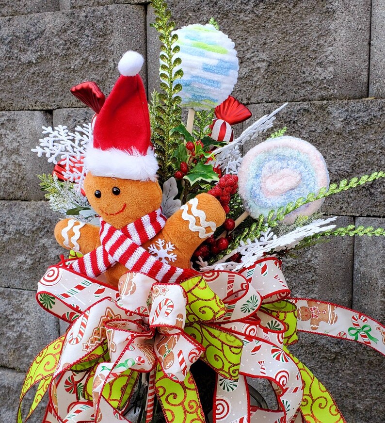 Christmas Gingerbread Man Tree Topper Sweet Gingerbread Etsy