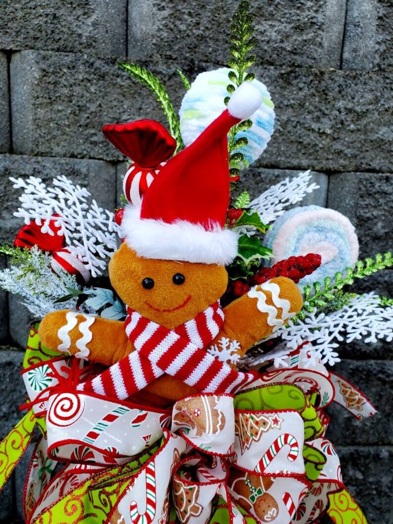 Christmas Gingerbread Man Tree Topper Sweet Gingerbread Etsy