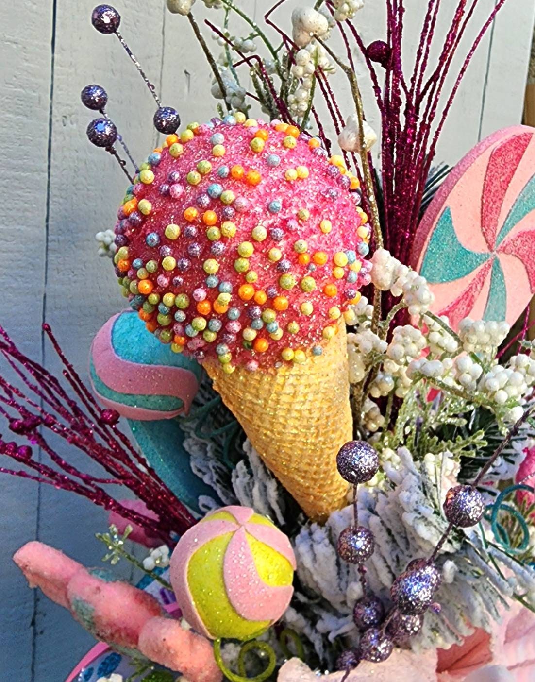 Whimsical Candy Land Tree Topper - 360 View for a Festive Touch - Etsy