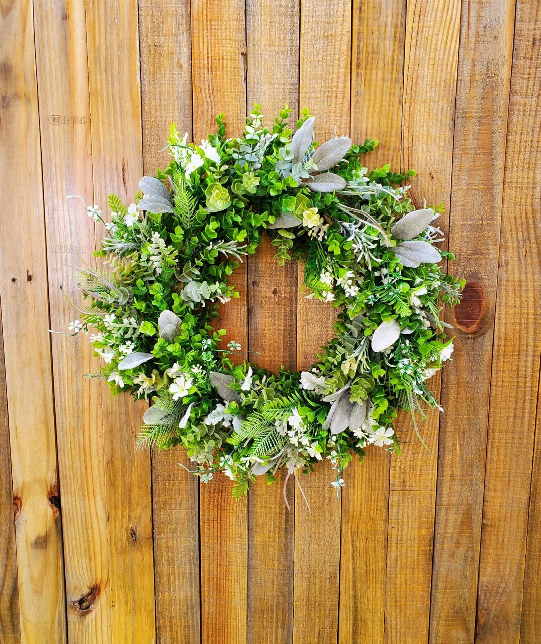Lambs Ear and Eucalyptus Everyday Farmhouse Wreath ~ Accent Year Round ...