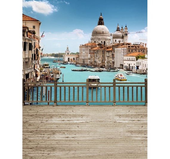 Europe Venice Water Ship Boat Bridge Photo Studio Backdrop - Etsy