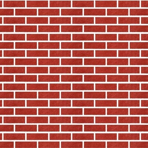 Puede incluir: Una pared de ladrillo rojo con mortero blanco. Los ladrillos están dispuestos en un patrón tradicional de enlace corrido.