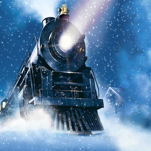 Polar Train Winter Sneeuw Achtergrond Fotografie Studio Achtergrond Banner