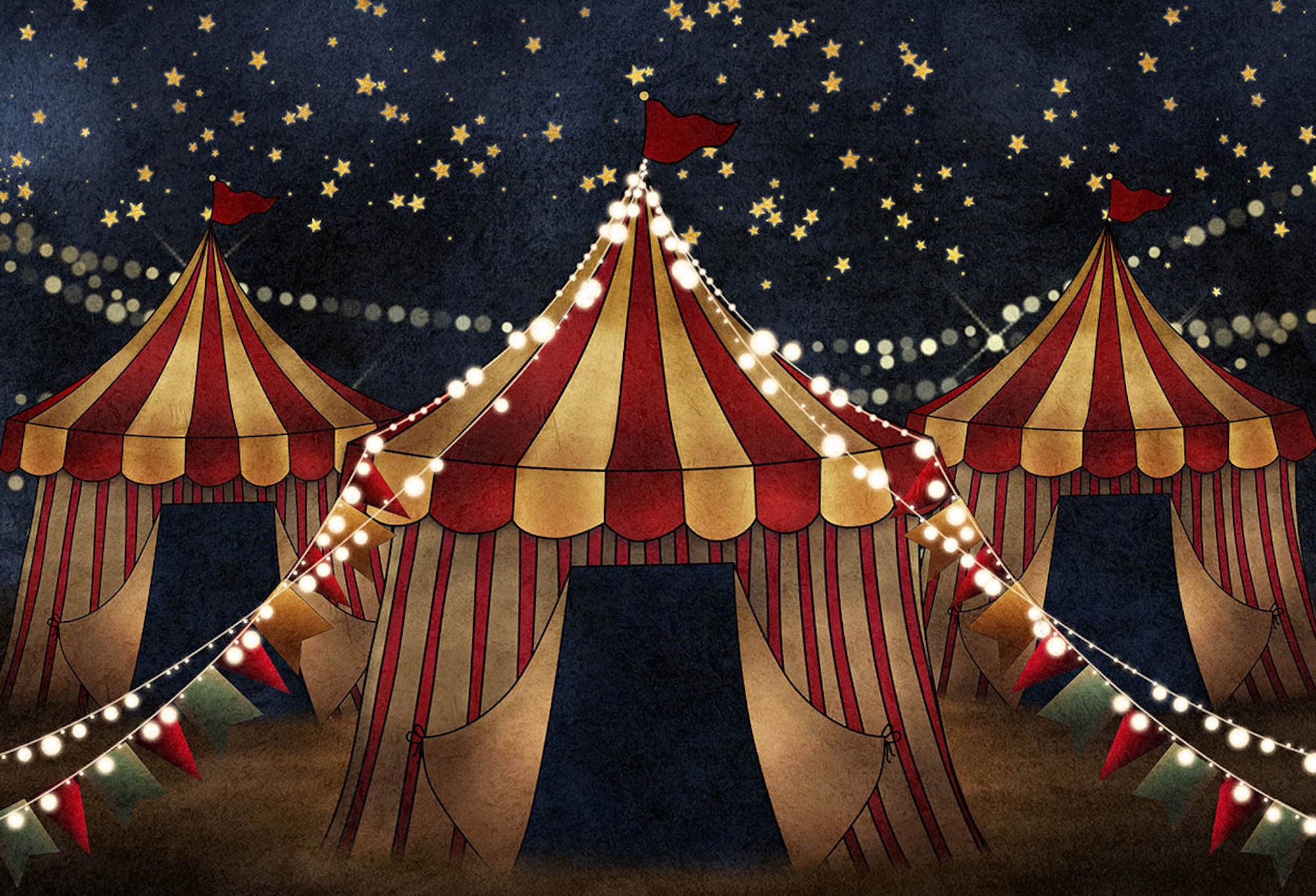 Red Curtain Tent Circus Stage Stars Birthday Photography Etsy UK