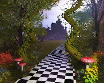 Fairy Tale Wonderland Castle Photography Studio Backdrop Background