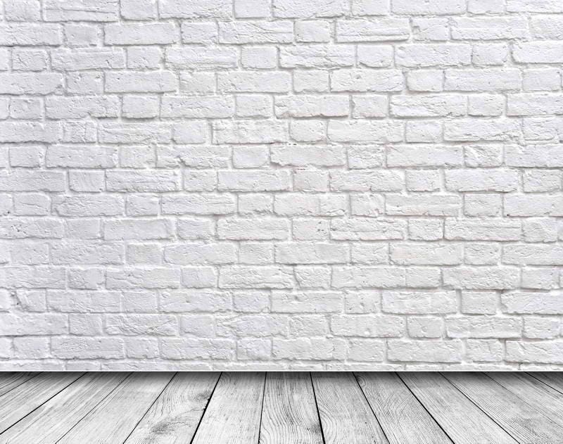 Yeele 6x6ft Brick Backdrop Vinyl White Brick Solid Wall Retro Wood Floor Texture Party Banner Photography Background Baby Child Adult Artistic Portrait Photo Booth Video Shooting Studio Props 