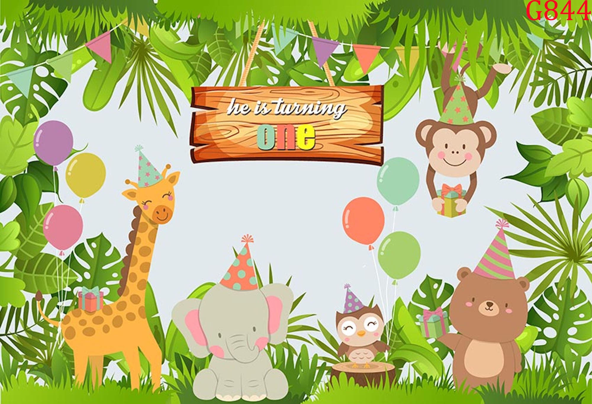 Buy Cartoon Jungle Safari Animal Zoo Birthday Party Photography Online in  India - Etsy