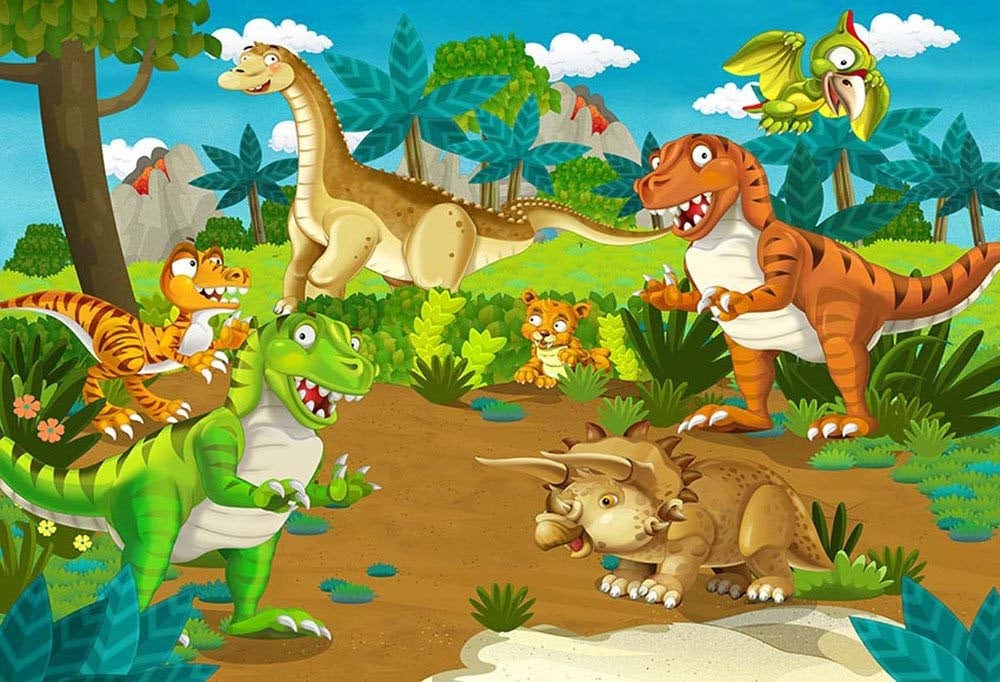 Fotohintergrund Dinosaurier-Motiv – 3D Vinyl-Hintergrund Für Studio & Party