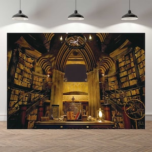 Magic Castle Library Hall Photography Studio Backdrop Background Banner