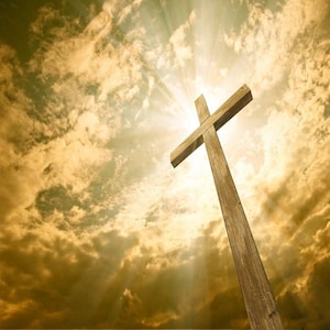 Christian Cross Wood Jesus Photography Studio Backdrop Background Banner