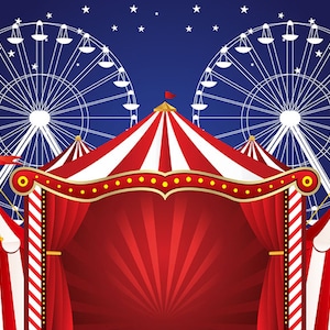 Carnival Circus Tent Photography Studio Backdrop Background Banner image 1