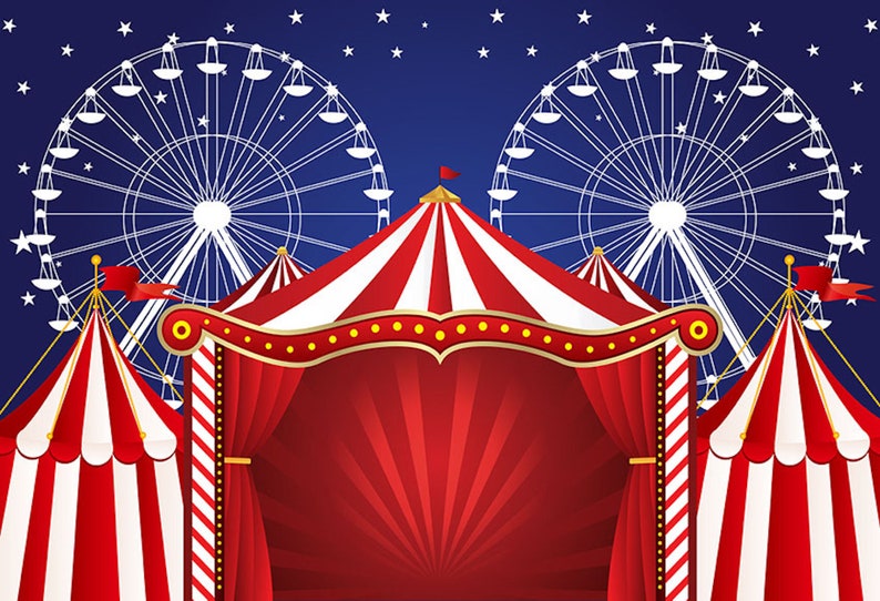 Carnival Circus Tent Photography Studio Backdrop Background Banner image 1