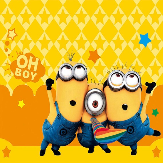cartoon yellow minions photography studio backdrop background etsy etsy