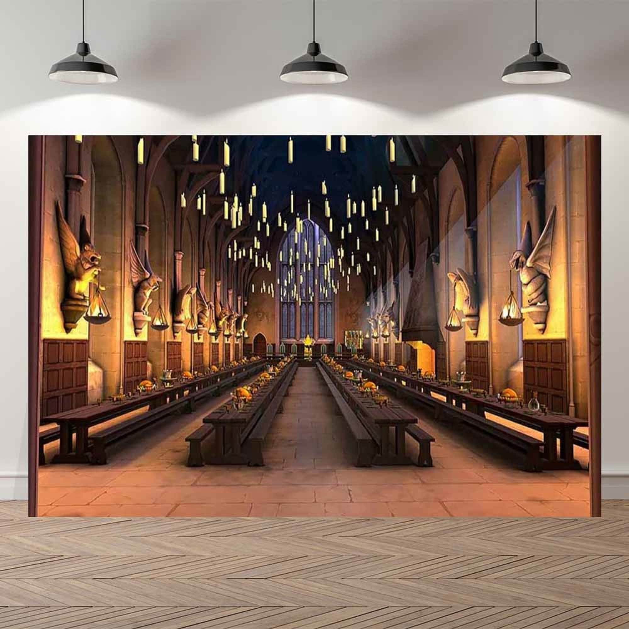 Hogwarts Winter Snow Backdrop Harry Potter Halloween Party Background  Banner