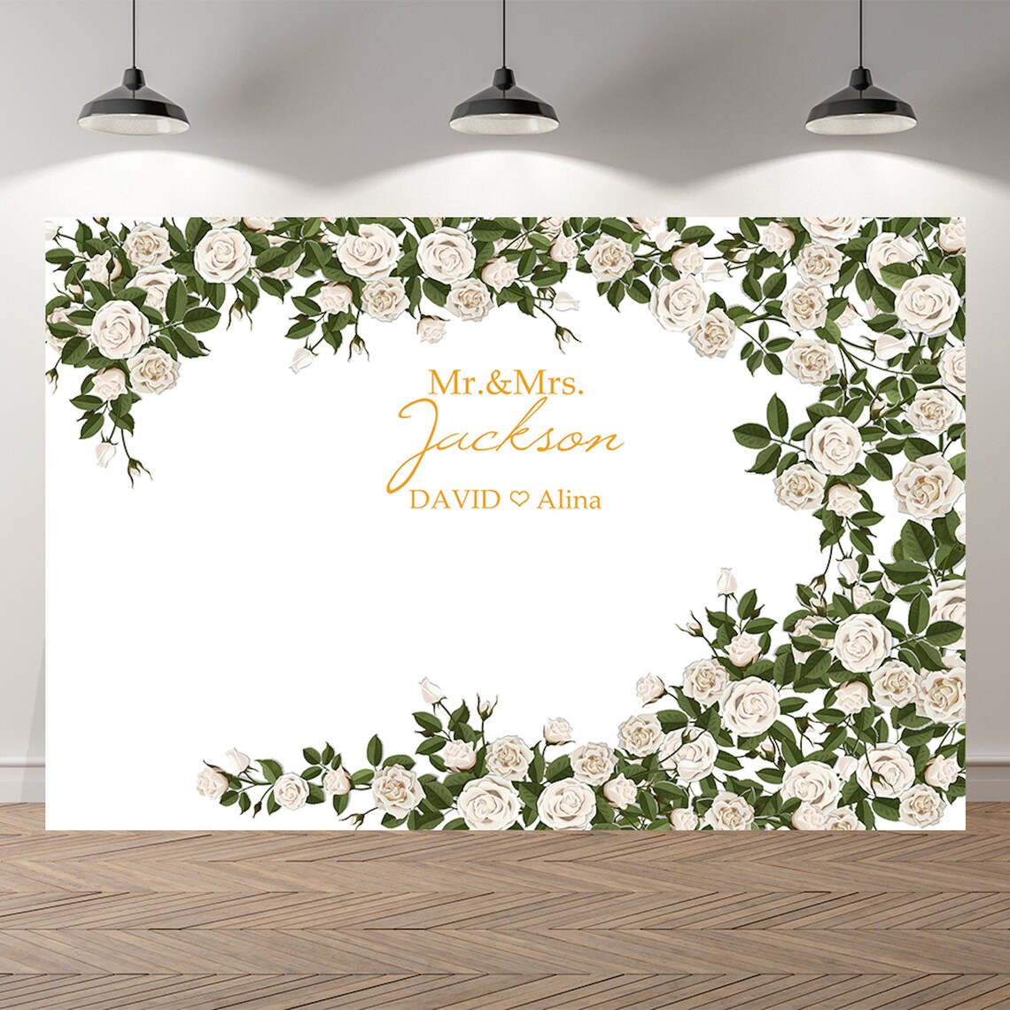 Customize Green Leaf Rose Floral Wedding Party Photography - Etsy
