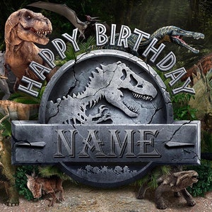Jurassic Park World Dinosaur Birthday Photography Studio Backdrop Background Banner