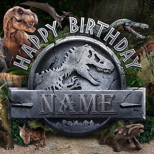 Jurassic Park World Dinosaur Birthday Photography Studio Backdrop Background Banner