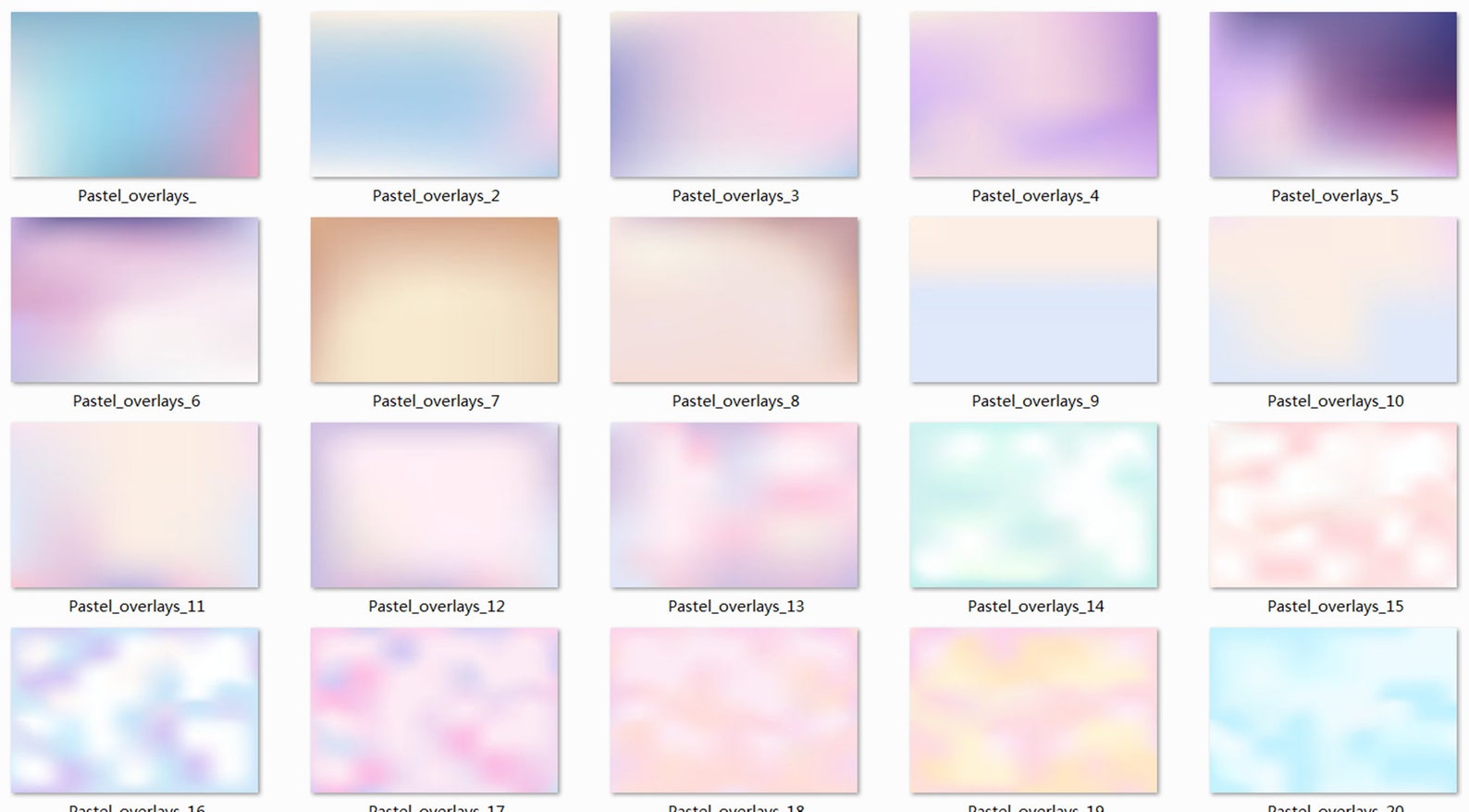 Digital Pastel Bokeh Glam Texture Photo PNG Overlays Download Etsy