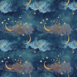 Gold Moon Stars Mond Sterne Newborn Baby Show Birthday Photography Backdrop Background Banner