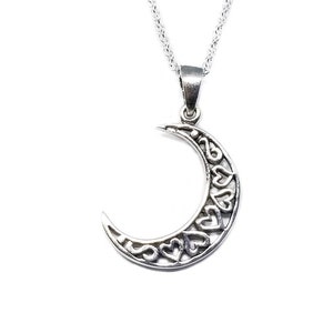 Moon NecklaceSilver Moon PendantCrescent Moon NecklaceHalf Moon Charm NecklaceLunar Moon JewelryBridesmaid JewleryMoon Gift for Her image 1