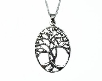 Tree of Life Necklace~Silver Tree Pendant~Fairy Garden Tree Necklace~Family Tree Charm~Tree Jewelry~Whimsical Tree Necklace~Symbolic Gift