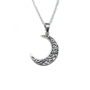 Moon NecklaceSilver Moon PendantCrescent Moon NecklaceHalf Moon Charm NecklaceLunar Moon JewelryBridesmaid JewleryMoon Gift for Her image 9