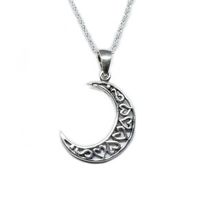 Moon NecklaceSilver Moon PendantCrescent Moon NecklaceHalf Moon Charm NecklaceLunar Moon JewelryBridesmaid JewleryMoon Gift for Her image 8