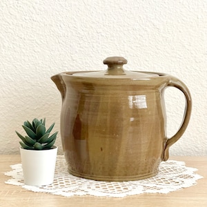 Antique Crock stoneware pitcher Earthernware Crock GERMAN  Pottery Kitchen Decor Kitchen Primitive Decor Handmade Ceramic Crockery Creamery
