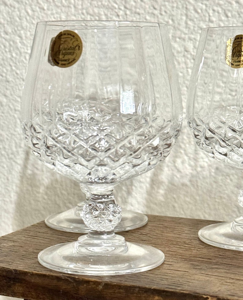 FRENCH Glasses Cognac Vintage Brandy Sniffers Barware Etsy