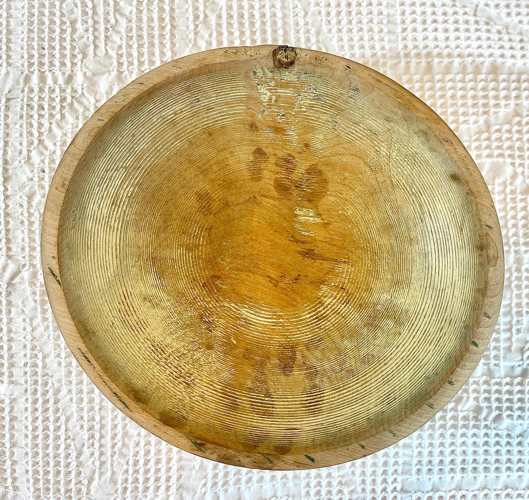 Antique Bread Bowl Dough Bowl Primitive Decor Wooden Bowl Etsy