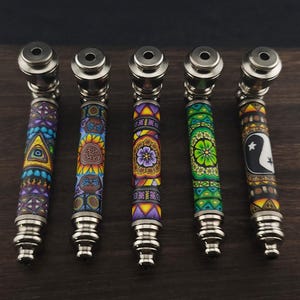 Pipas Millefiori Fimo populares: Arte coleccionable / Hecho en EE. UU.