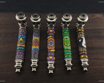 Pipes en fimo Millefiori populaires : oeuvre d'art / Fabriquée aux États-Unis