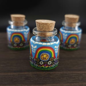 Regnbågskorkflaska: Happy Dayz Fimo Art (5ml)