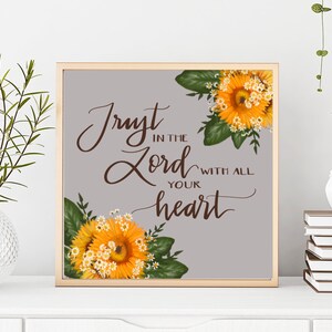 Trust in the Lord digital print