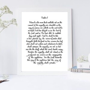 Psalm 1 Black and White