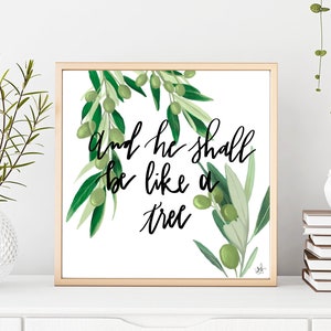 Psalm 1 Olive tree print