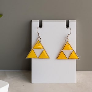 Handcrafted Zelda Triforce Earrings