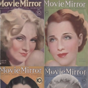 Movie Mirror - Movie Stars News Fan Magazine (1931-1936) – 48 Old Issues -Digital Instant Download