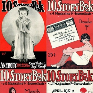 Vintage 1920s-30s Risque Stories Magazine: 9 Old Issues (Digital Download)