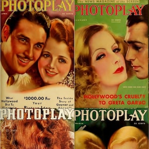 Photoplay - America Film Fan Magazine Vol. 2 (1931-1946) - 192 Old Issues - Digital Instant Download