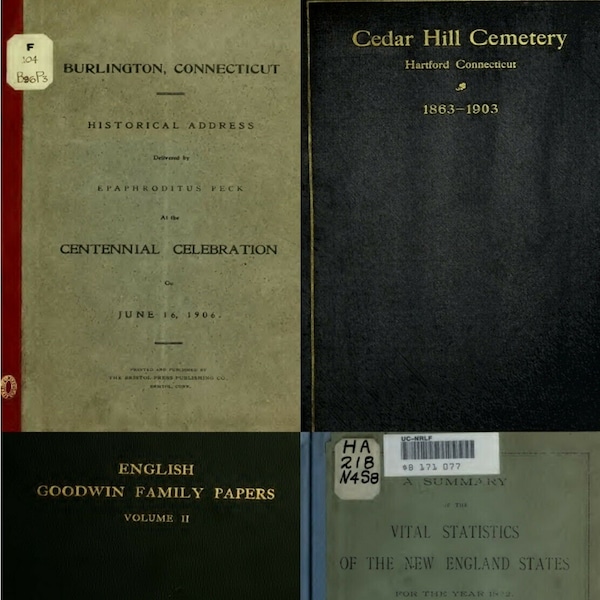155 Rare Old Books On Connecticut History Genealogy Ancestry Family Records Volume 1 – ON DVD