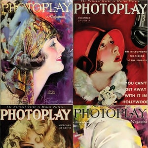 Photoplay - America Film Fan Magazine Vol. 1 (1914-1930) – 194 Old Issues - Digital Instant Download