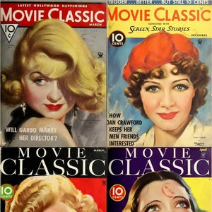 Movie Classic - Movie Fan Gossip Magazine (1931-1937) – 48 Old Issues on DVD