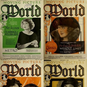 Moving Picture World Magazine Vol.5 (1921-1924) - 208 Old Issues - Digital Instant Download